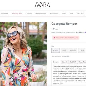 AVARA GEORGETTE ROMPER